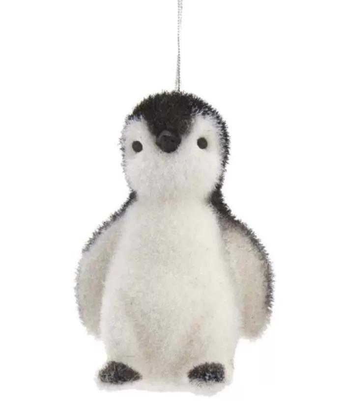 Boutique de Noël Birds & Owls*Ornament, Cute Baby Penguin In Flocked Finish