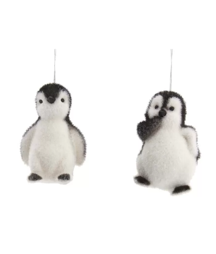 Online Ornament, Cute Baby Penguin In Flocked Finish Animals