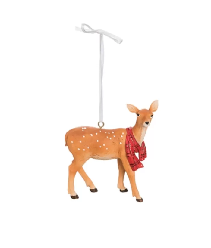 Cheap Ornament, Doe With Red Scarf Animals