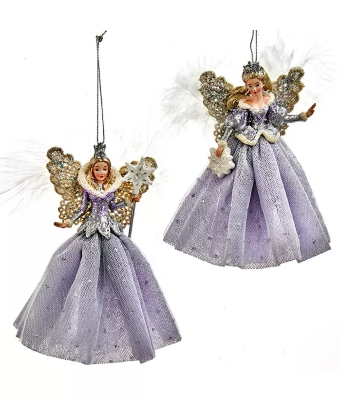 Boutique de Noël Winter Wonderland*Ornament, Elegant, Snow Queen, In A Lavender And Blue Gown