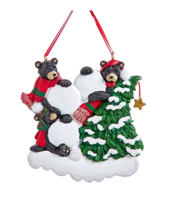 Boutique de Noël Enchanted Forest*Ornament, Family Of 3 Black Bears