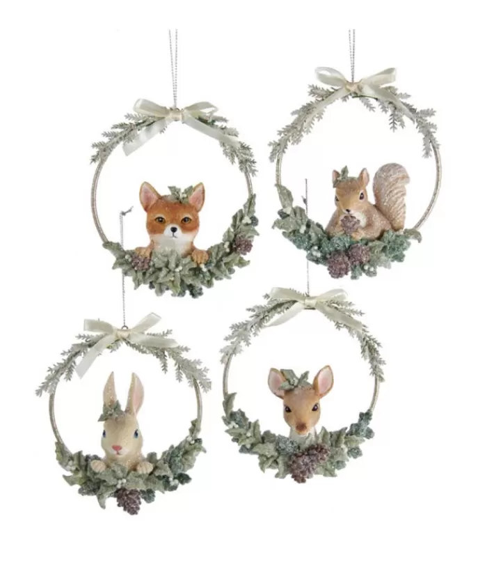 Cheap Ornament, Fawn In Wreath Sweet Sentiments