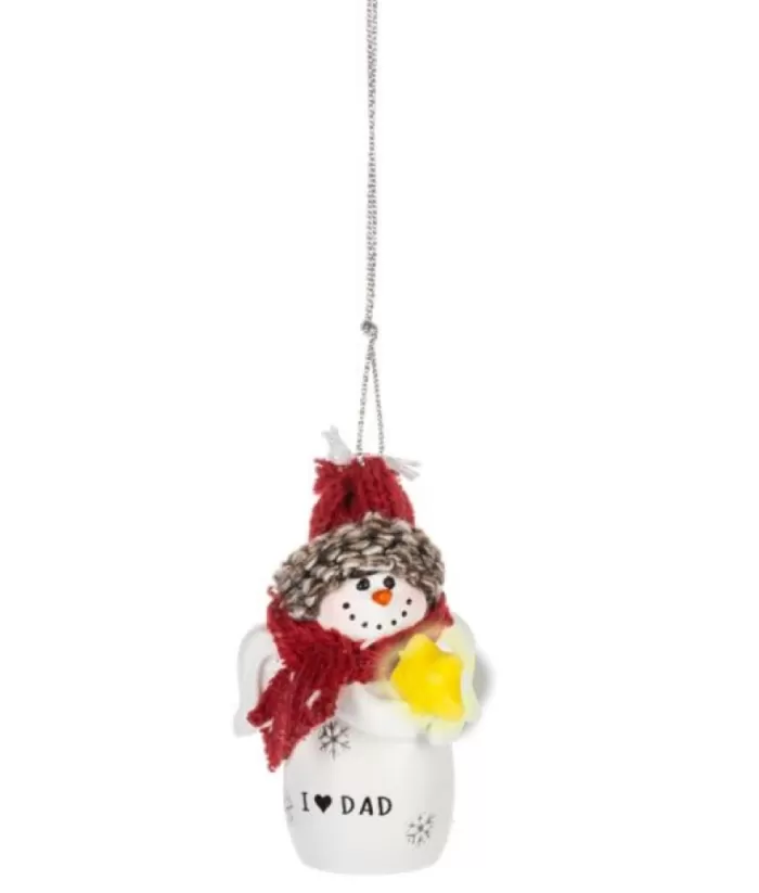 Boutique de Noël Family & Friends*Ornament, Festive Snowman, With Message " I Love Dad"