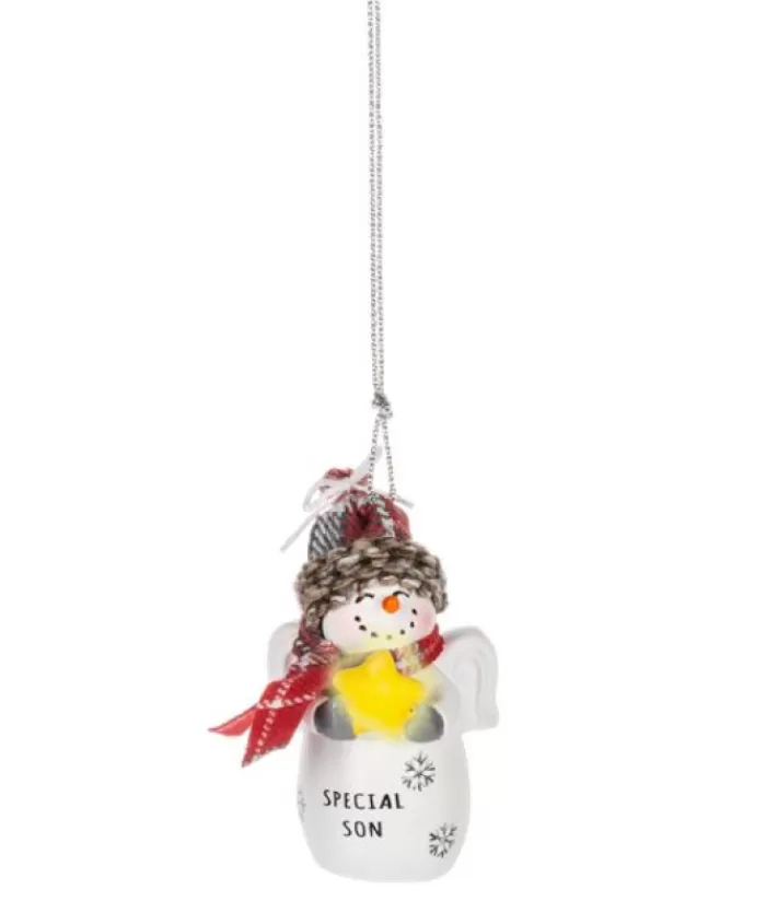 Best Ornament, Festive Snowman With Message "Special Son" Snowmen