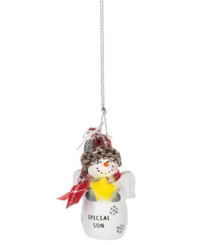 Boutique de Noël Family & Friends*Ornament, Festive Snowman With Message "Special Son"