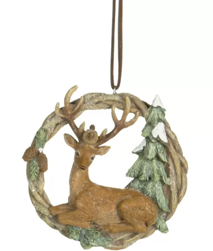 Best Sale Ornament, Garland Featuring Stag And Pine Tree. Sweet Sentiments