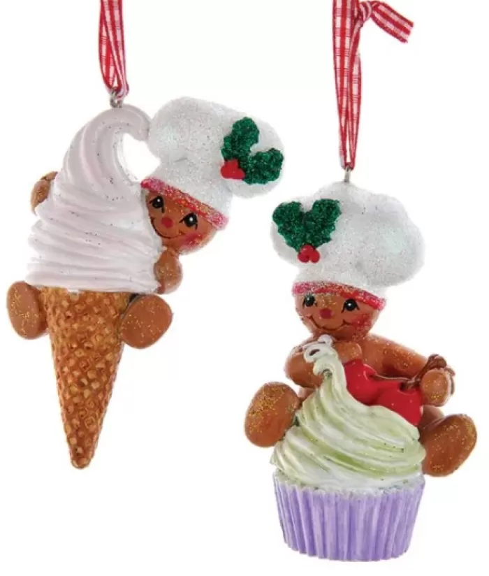 Cheap Ornament, Gingerbread Boy With Cupcake Foody & Drinks