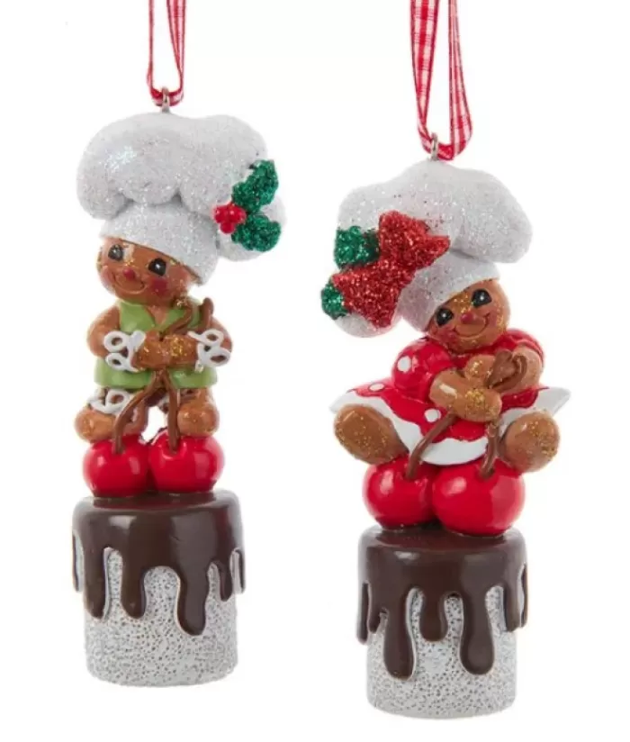 Flash Sale Ornament, Gingerbread Boy With Marshmallow Foody & Drinks