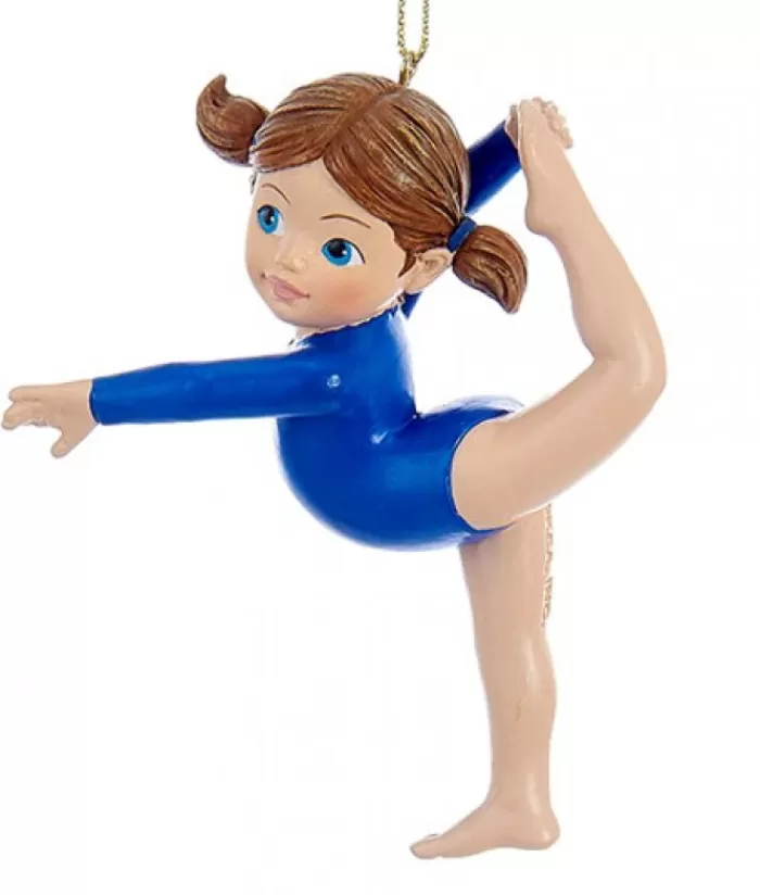 Store Ornament, Girl Gymnast In Blue Leotard Sports