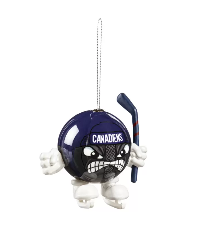 Cheap Ornament, Glass Ball, Canadiens Fan, With Stick Sports