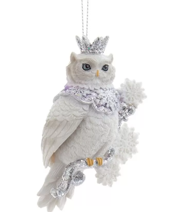 Boutique de Noël Birds & Owls*Ornament, Glittering Royal Owl