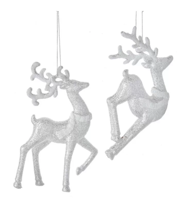 Boutique de Noël Enchanted Forest*Ornament, Glittering Stag With Neck Scarf