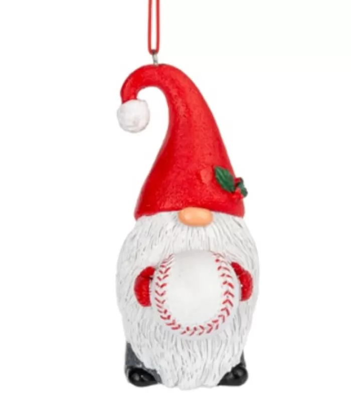 Clearance Ornament, Gnome With Baseball, In Resin Hobbies & Professions