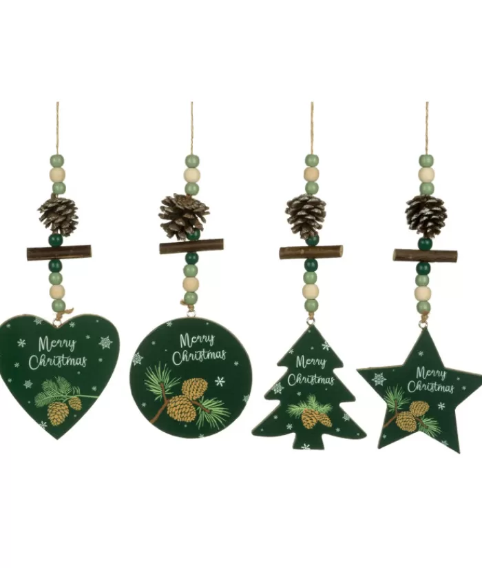 Best Sale Ornament, Green Pine Tree Shape With Motif And Decoration Sweet Sentiments