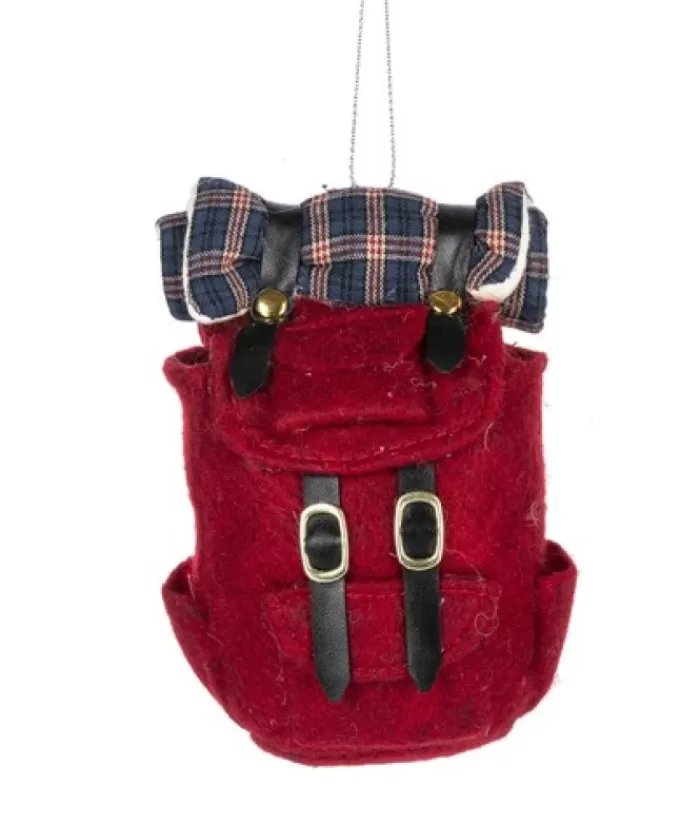 Best Ornament, Hiker`S Red Backpack Hobbies & Professions