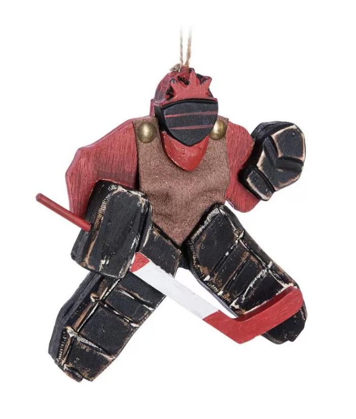 Shop Ornament, Hockey Goal Tender , In Wood Sports