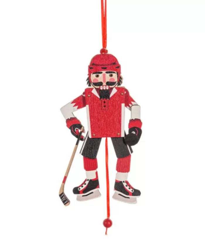 New Ornament, Hockey Player, Pull Toy Sports