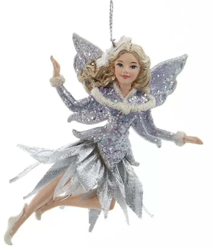 Boutique de Noël Winter Wonderland*Ornament, Icy Periwinkle Fairy Flying