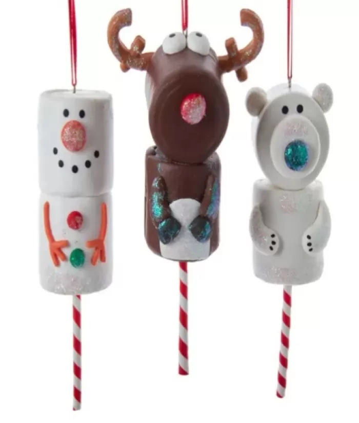 Boutique de Noël Ginger Bread & Candy Shoppe*Ornament, Marshmallow Polar Bear On A Stick