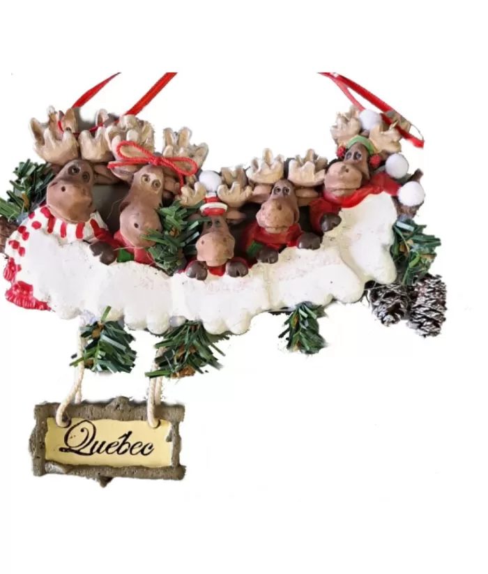 Boutique de Noël Enchanted Forest*Ornament, Moose Family