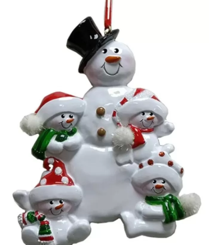 Boutique de Noël Winter Wonderland*Ornament, Mr Snowman With His 3 Snow Kids