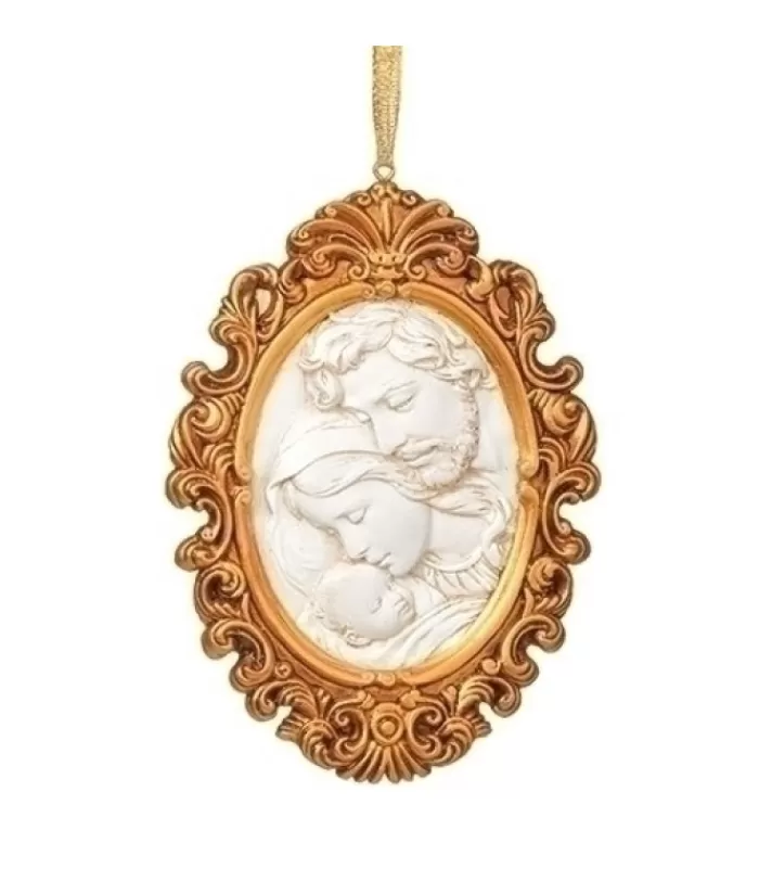 Cheap Ornament, Oval Cameo Style, With Holy Family Family & Friends