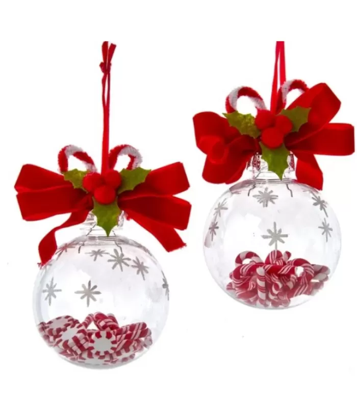 Boutique de Noël Ginger Bread & Candy Shoppe*Ornament, Peppermint Glass Ball