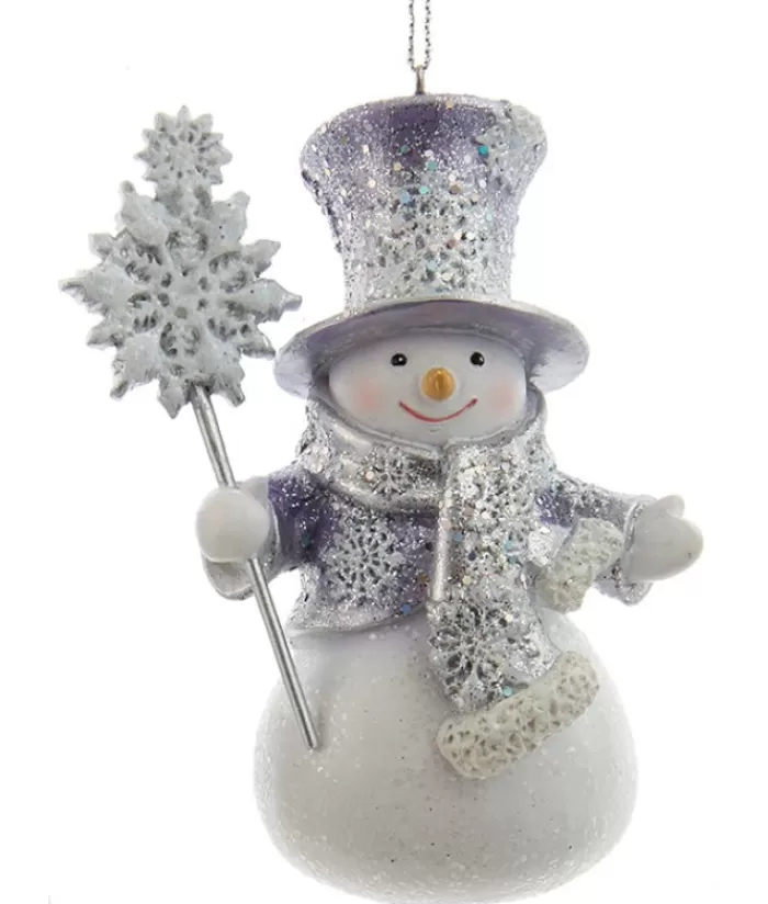 Cheap Ornament, Periwinkle Snowman, Glittered Snowmen