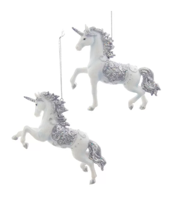 Boutique de Noël Winter Wonderland*Ornament, Periwinkle Unicorn, Glittering