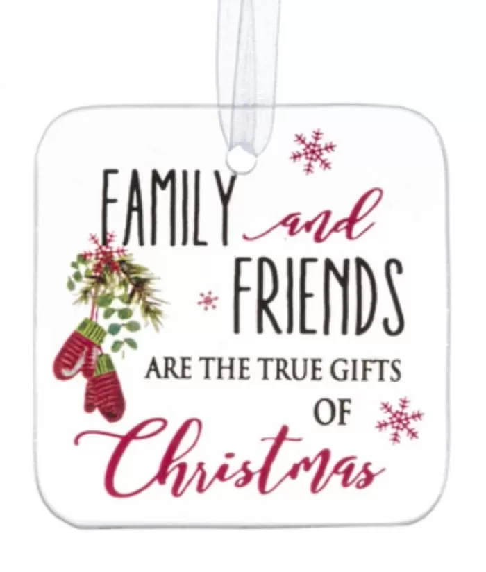 Shop Ornament, Plaque With Bird Motif, With Message Family & Friends