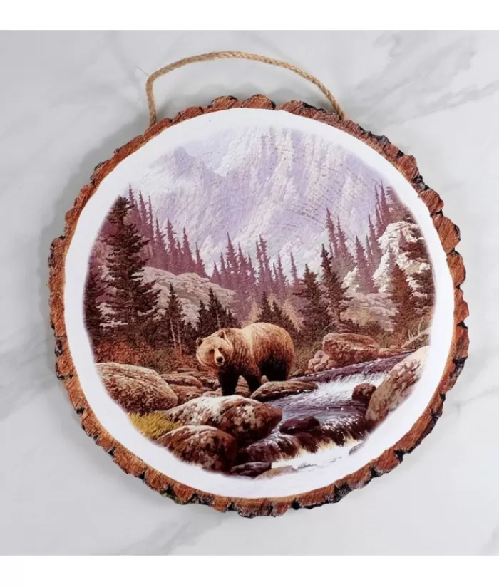 Cheap Ornament, Plaque With Wilderness Scene. Animals