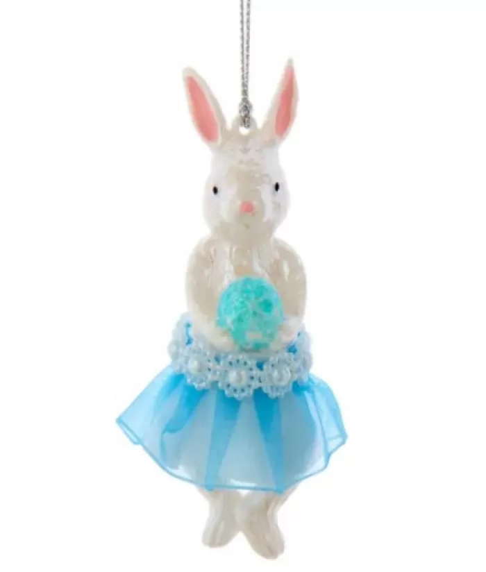 Sale Ornament, Rabbit In Blue Fabric Tutu. Family & Friends