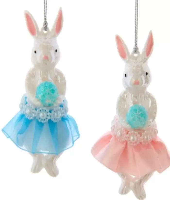 Boutique de Noël Family & Friends*Ornament, Rabbit In Blue Fabric Tutu.