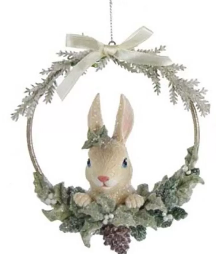 Boutique de Noël Enchanted Forest*Ornament, Rabbit In Wreath