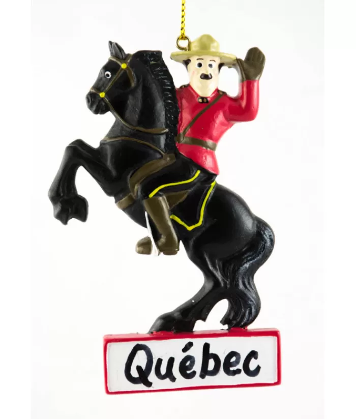 Best Ornament, Rcmp Mountie On Horseback Saluting, Souvenir Of Quebec Souvenirs Ornaments