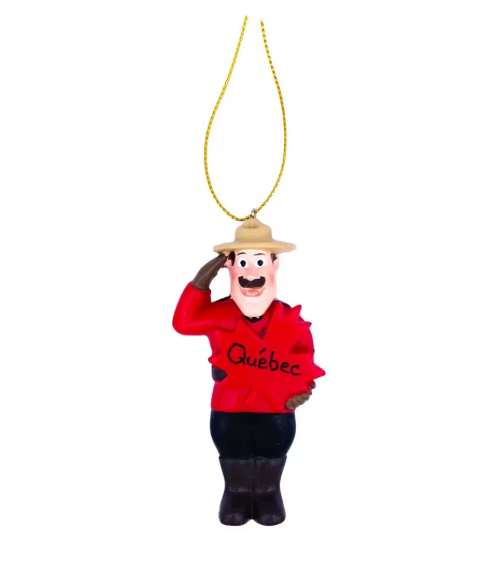 Best Sale Ornament, Rcmp Mountie Saluting With Maple Leaf And Quebec Hobbies & Professions