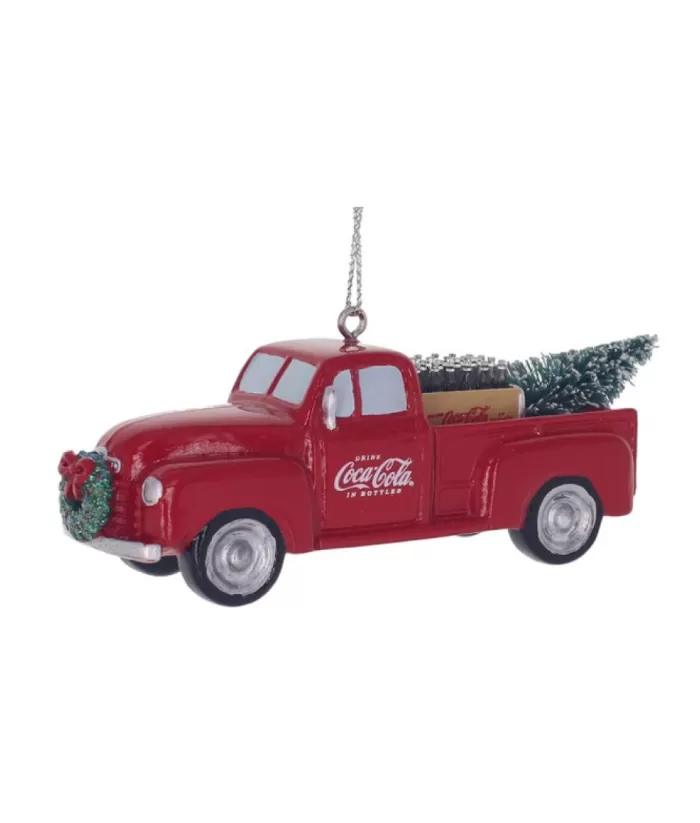 Boutique de Noël Coca-Cola*Ornament, Red Coca-Cola Pick Up Truck, Full Cargo Of Coca Cola