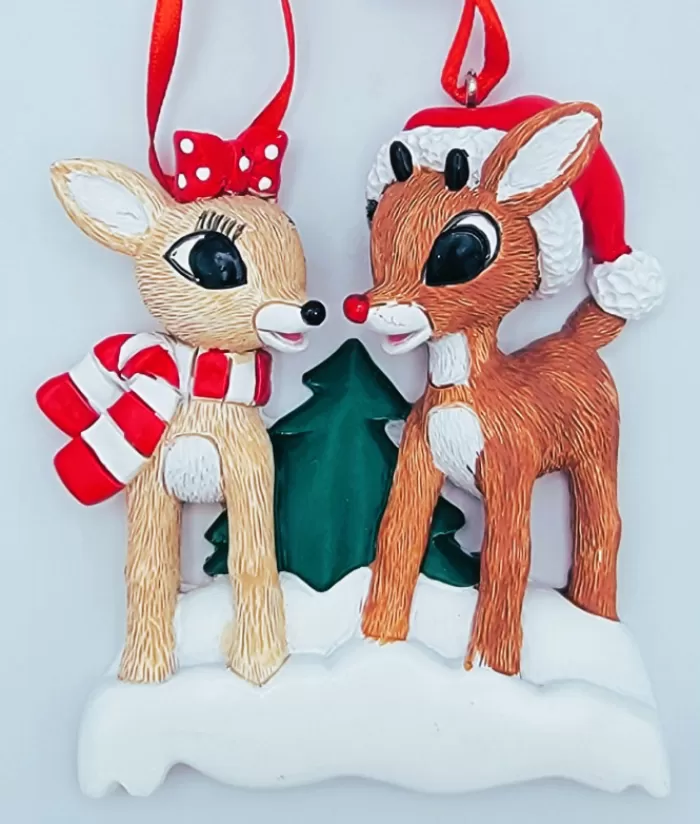 Clearance Ornament, Rudolph And Clarice Animals