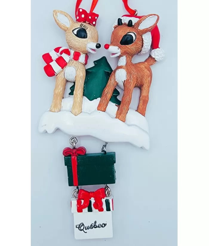 Shop Ornament, Rudolph, Clarice And 2 Xmas Gifts Animals