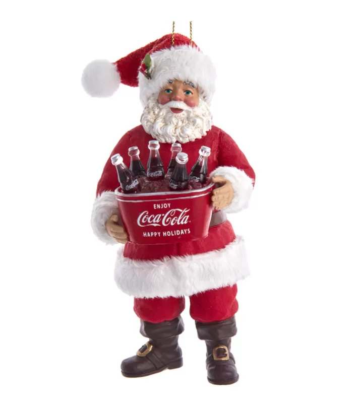 Best Ornament, Santa Claus With Ice Cold Coca Cola In An Ice Bucket Foody & Drinks