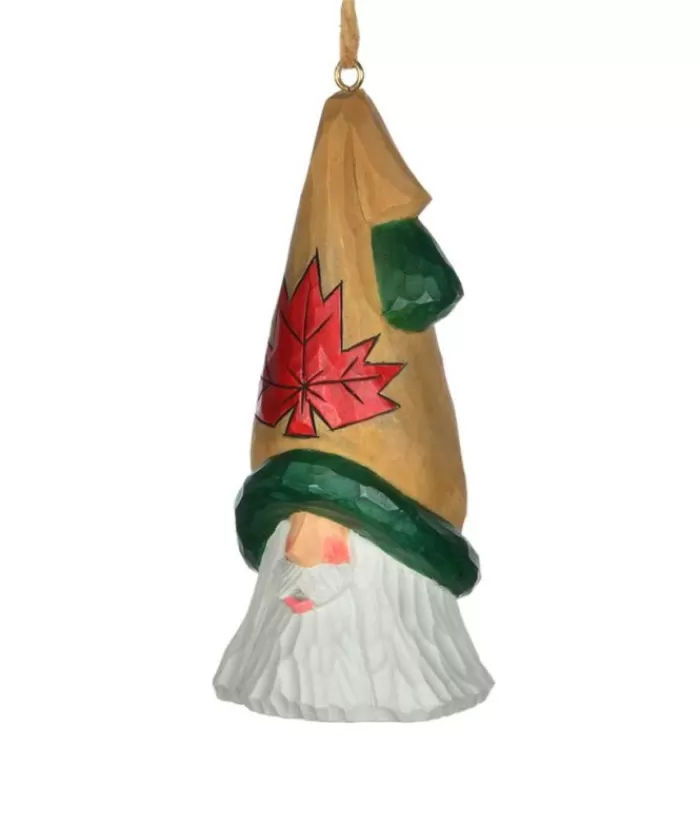 Store Ornament, Santa Head With Maple Leaf Hat, Souvenir Of Canada. Souvenirs Ornaments