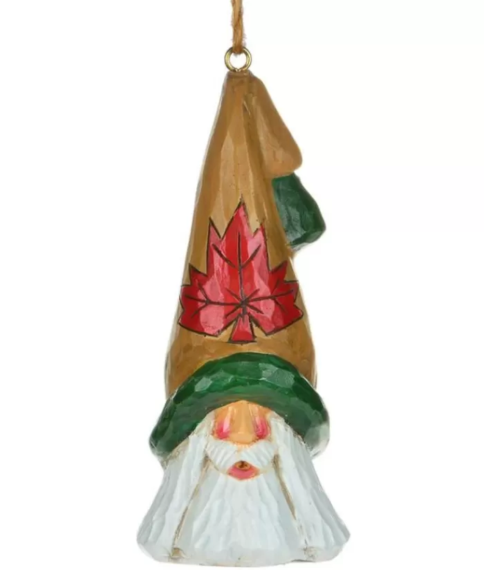 Store Ornament, Santa Head With Maple Leaf Hat, Souvenir Of Canada. Souvenirs Ornaments