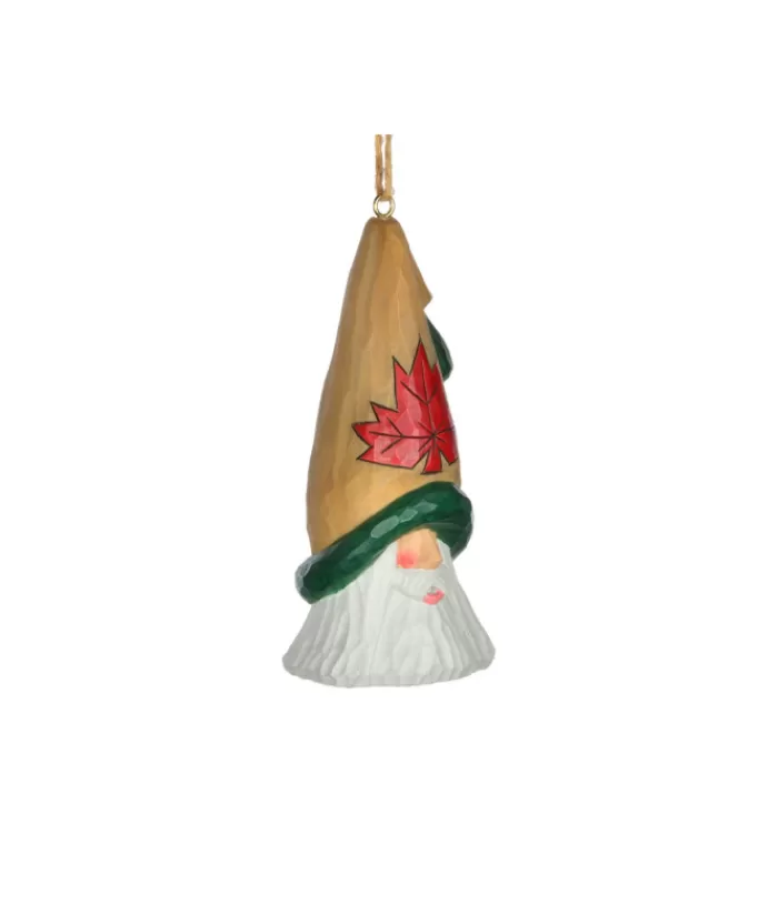 Store Ornament, Santa Head With Maple Leaf Hat, Souvenir Of Canada. Souvenirs Ornaments