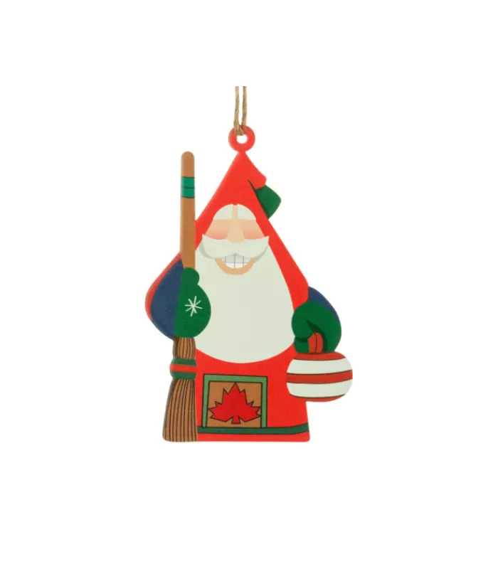 Cheap Ornament, Santa, The Curling Player, Souvenir Of Canada Sports