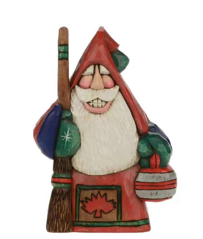 Boutique de Noël Rustic*Ornament, Santa The Curling Player, Souvenir Of Canada.