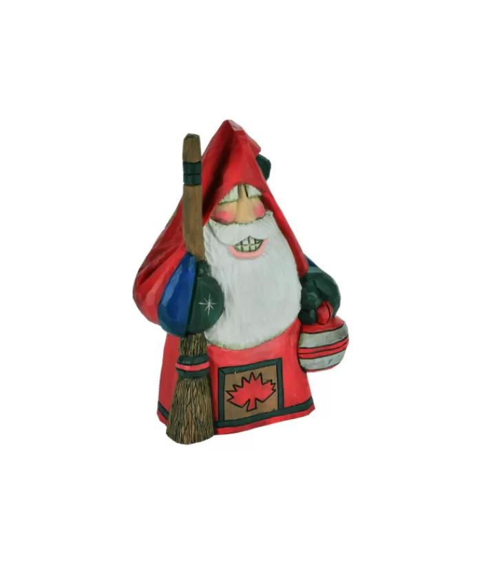 Fashion Ornament, Santa The Curling Player, Souvenir Of Canada. Sports