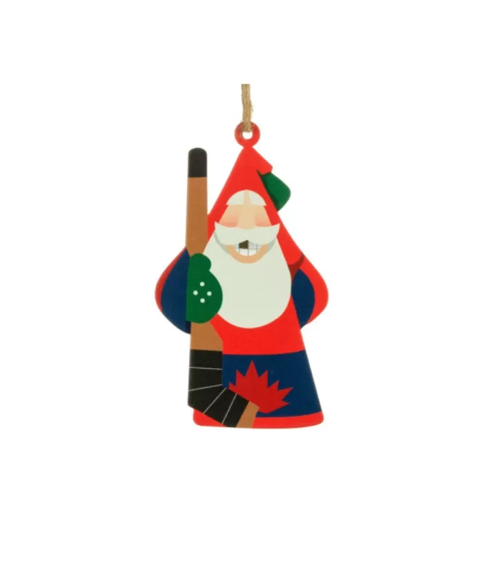 Boutique de Noël Rustic*Ornament, Santa, The Hockey Player, Souvenir Of Canada