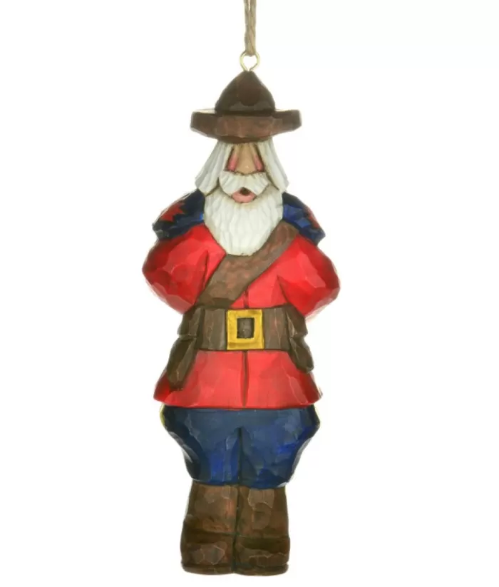 Boutique de Noël Rustic*Ornament, Santa The Mountie, Souvenir Of Canada.