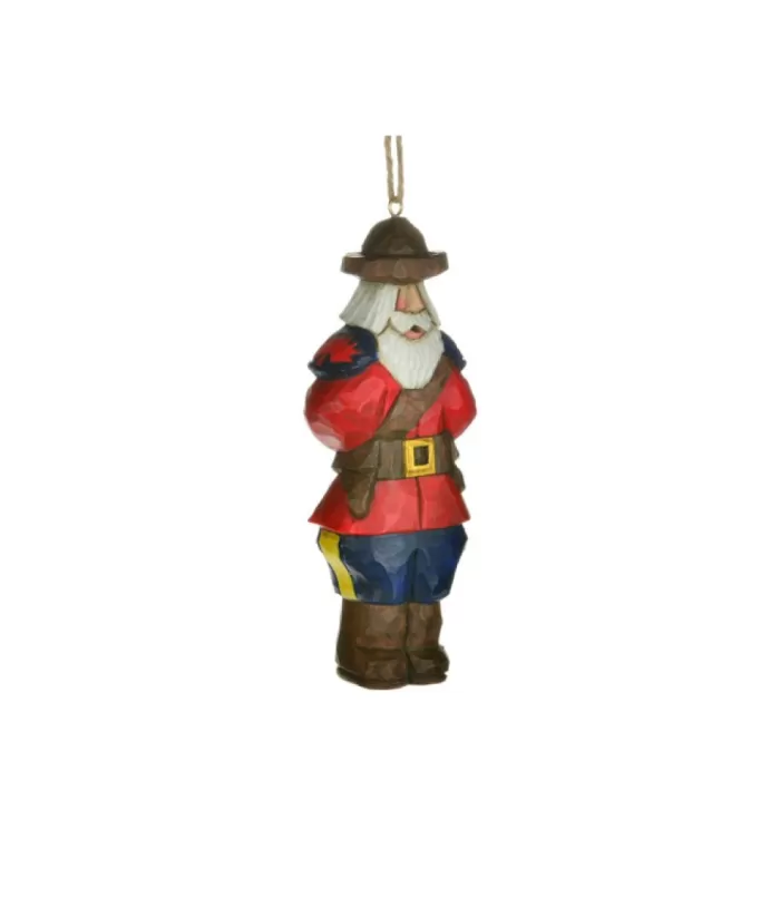 Boutique de Noël Rustic*Ornament, Santa The Mountie, Souvenir Of Canada.