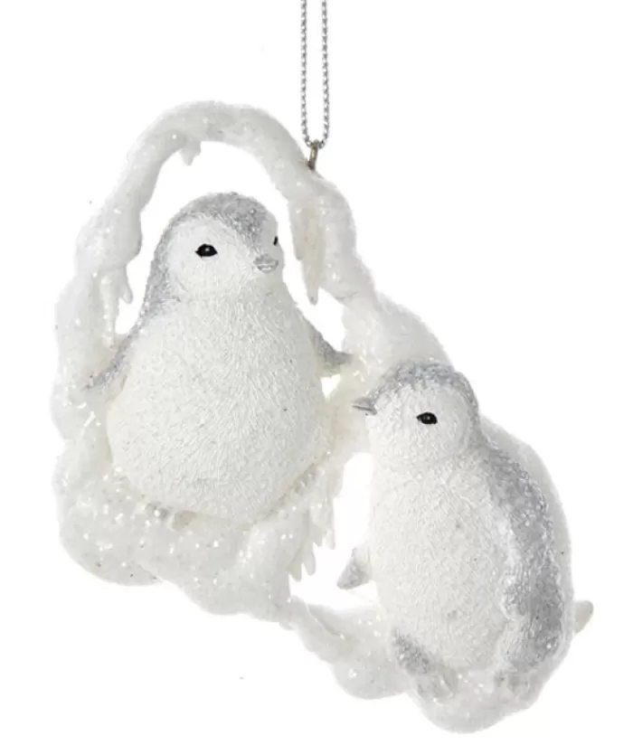 New Ornament, Silver And White Penguins Animals